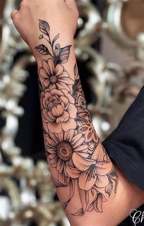 Floral Sleeve Tattoo Design