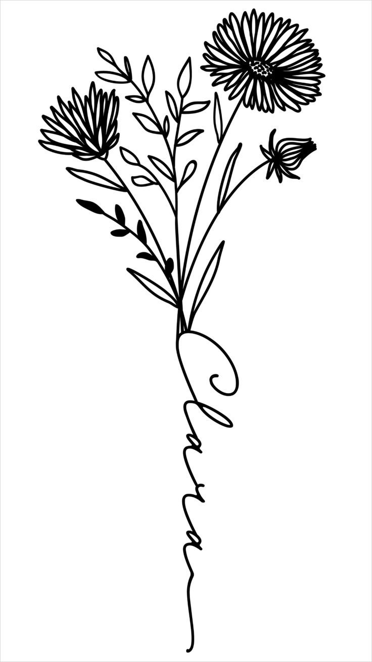 Flower With Name Tattoo - Media Rpgsite