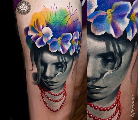 Flowers Face Tattoo By A D Pancho Photo 14317