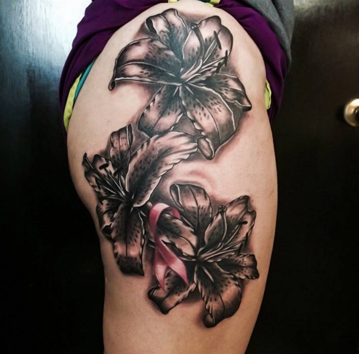 Flowers On Thigh Floral Thigh Tattoos Leg Tattoos Flower Thigh Tattoos