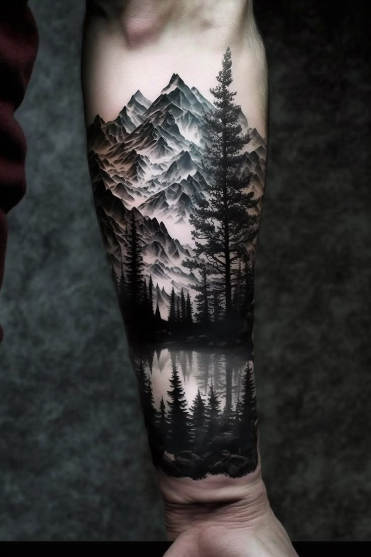 Forest Tattoo Forearm For Women