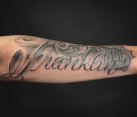 Franklin Tattoo On A Forearm Why Not Scripttattoo