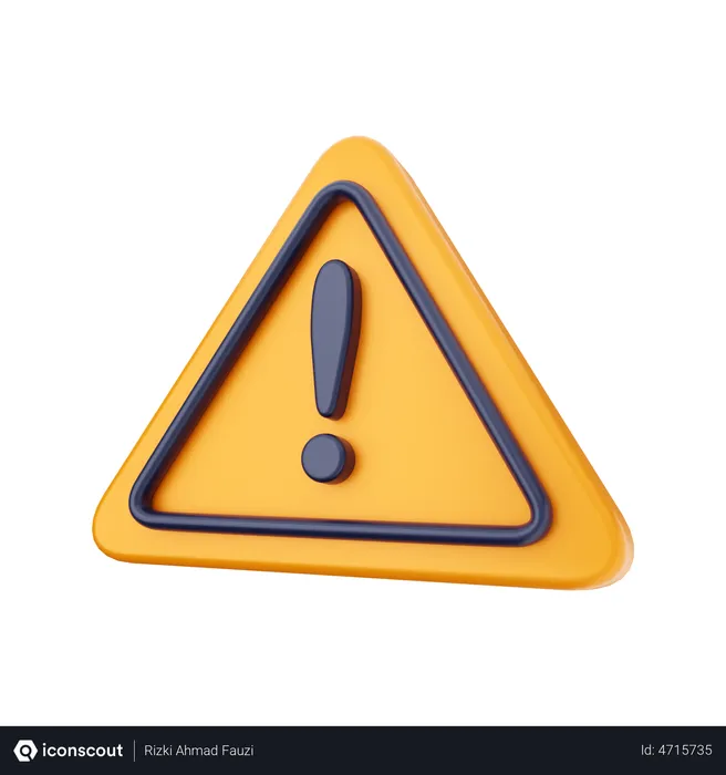 Free Caution Sign 3D Illustration Free Download User Interface 3D