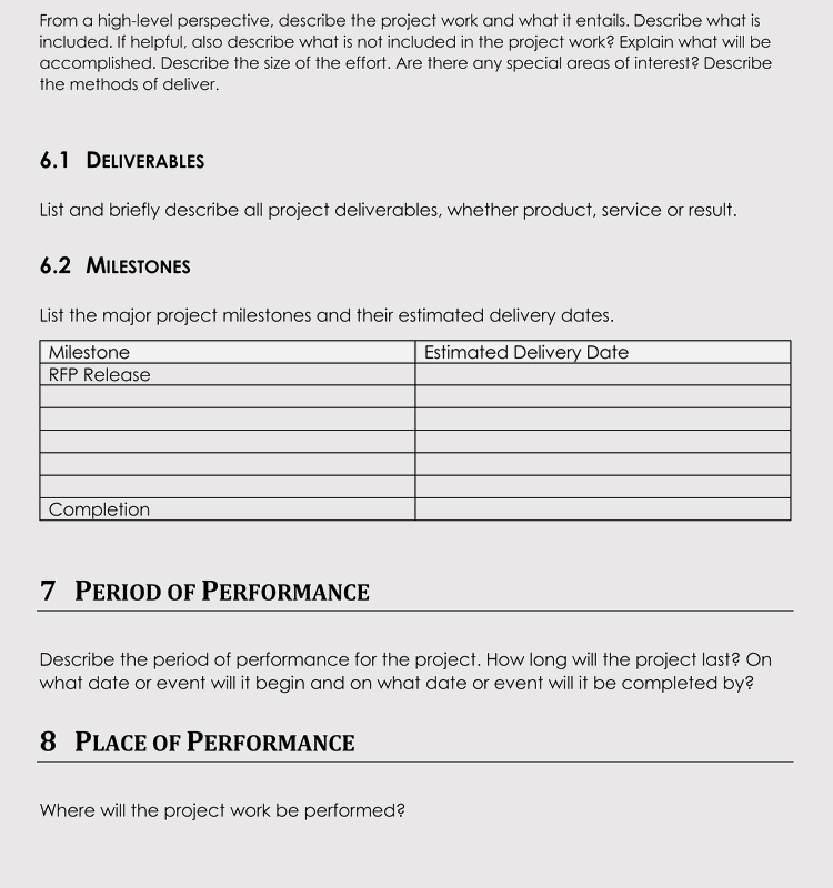 Free Statement Of Work Sow Templates Excel Word