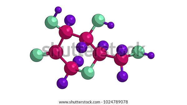 Fructose Or Fruit Sugar Molecular Structure Stock Illustration