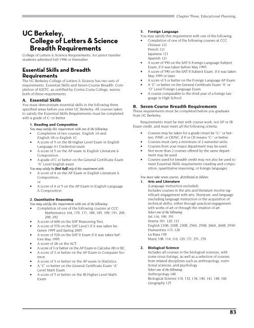 Fulfilling Breadth Requirements In Uc Berkeley S College Of Letters