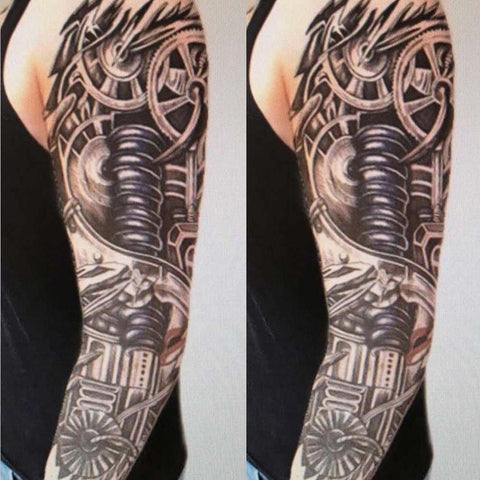 Full Sleeve Temporary Tattoo Tribal Eagle Eye Egyptian Arm Tattoo Art Waterproof Temporary