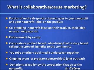 Fundraising Marketing Collaboratively Ppt