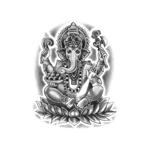 Ganesha Tattoo Ganesha Temporary Tattoo Hindu God Tattoo Deity