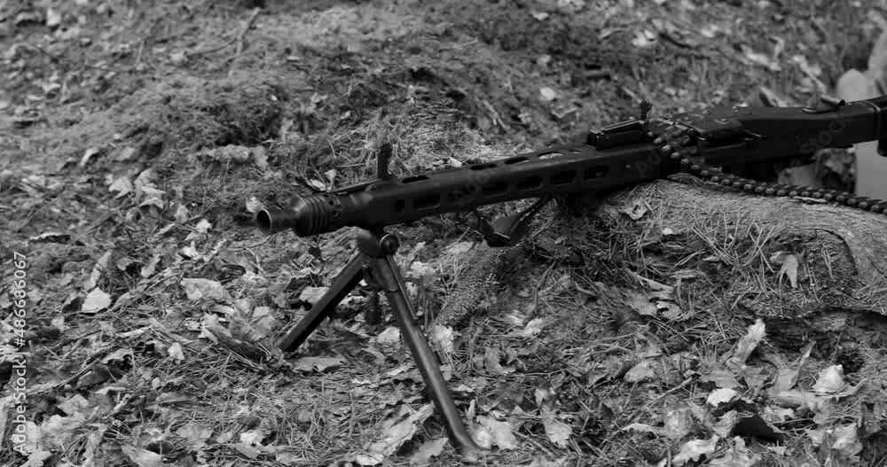 German Military Ammunition Machine Gun Of The First World War Stock