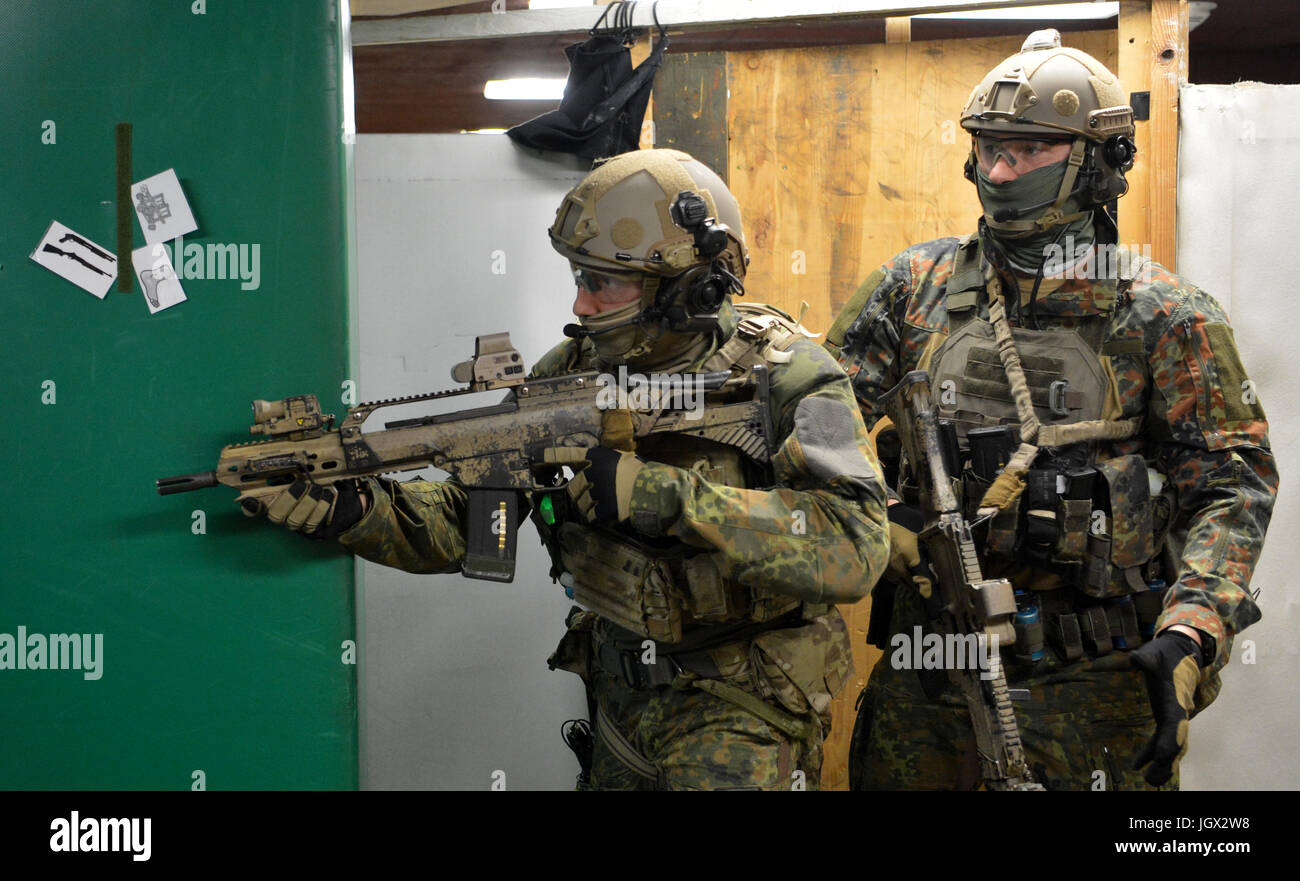 German Special Forces Command Ksk Soldiers Train With G36 Assault