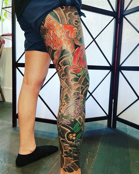 Get Inked Experience The Artistry Of A Full Leg Japanese Tattoo Unleash Your Inner Samurai