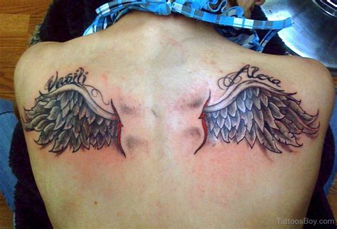 Gorgeous Wings Tattoo On Back Tattoos Designs