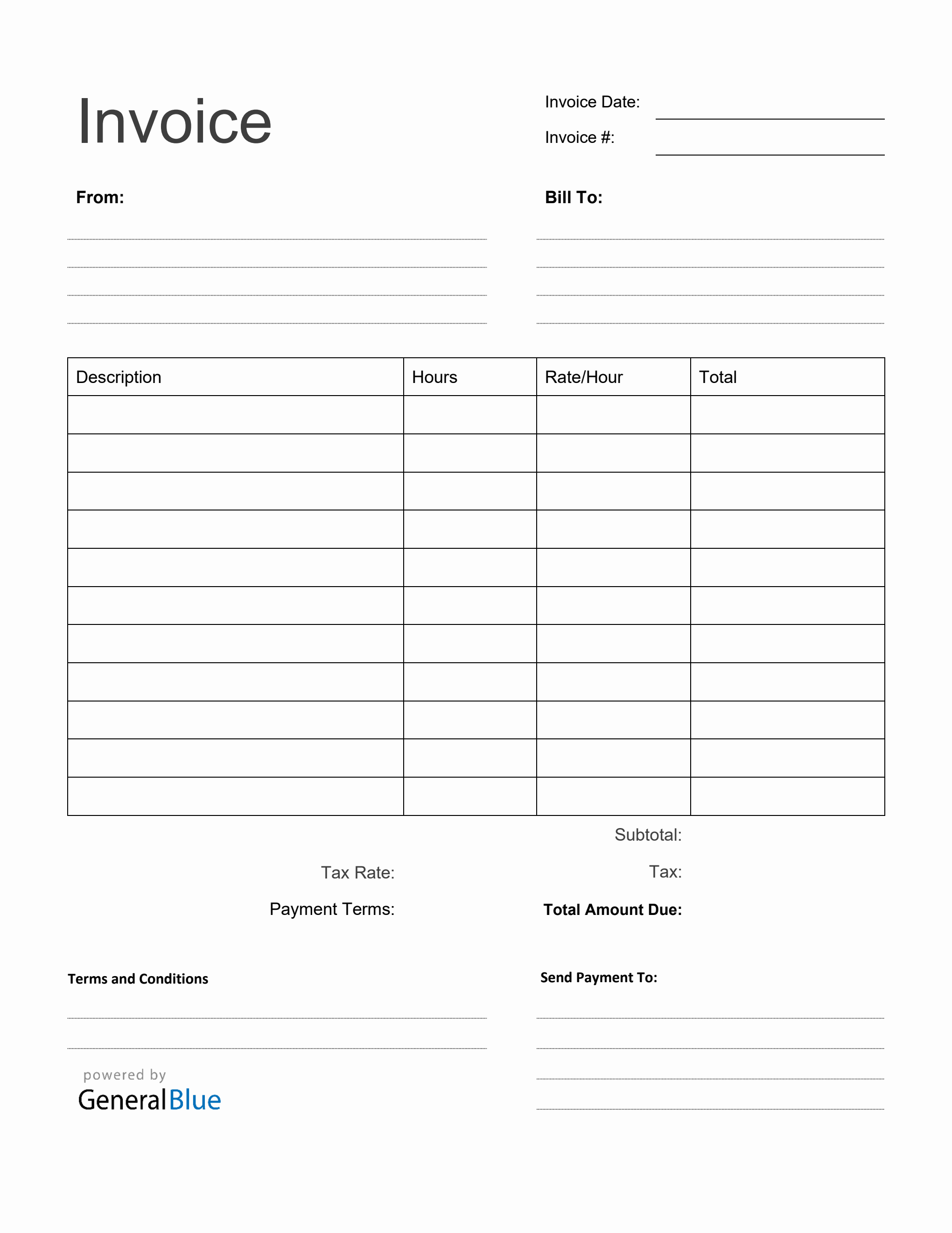 Grant Invoice Template