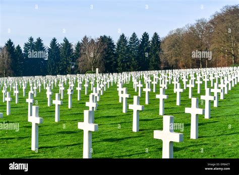 Graves Of More Than 5000 Us Soldiers At The Luxembourg American