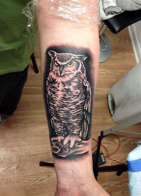 Great Horned Owl Tattoo By John Oustampasidis Careca