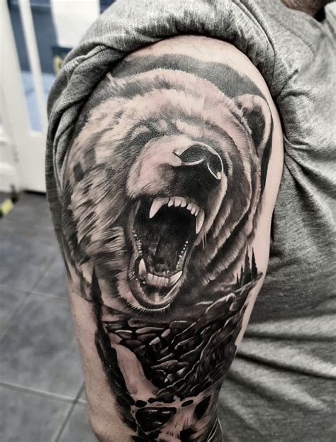 Grizzly Bear Tattoo Sleeve