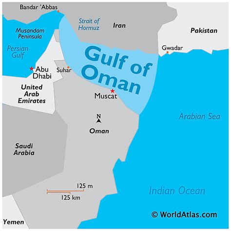 Gulf Of Oman On Map Candis Virginie