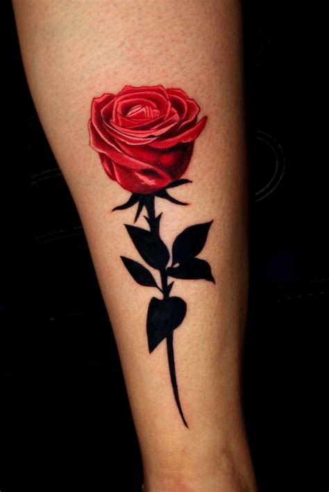 H Nh X M Hoa H Ng Rose Tattoos For Men Rose Tattoos For Women Red