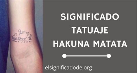 Hakuna Matata Tatuaje Significado De Este S Mbolo Nuevo En Los