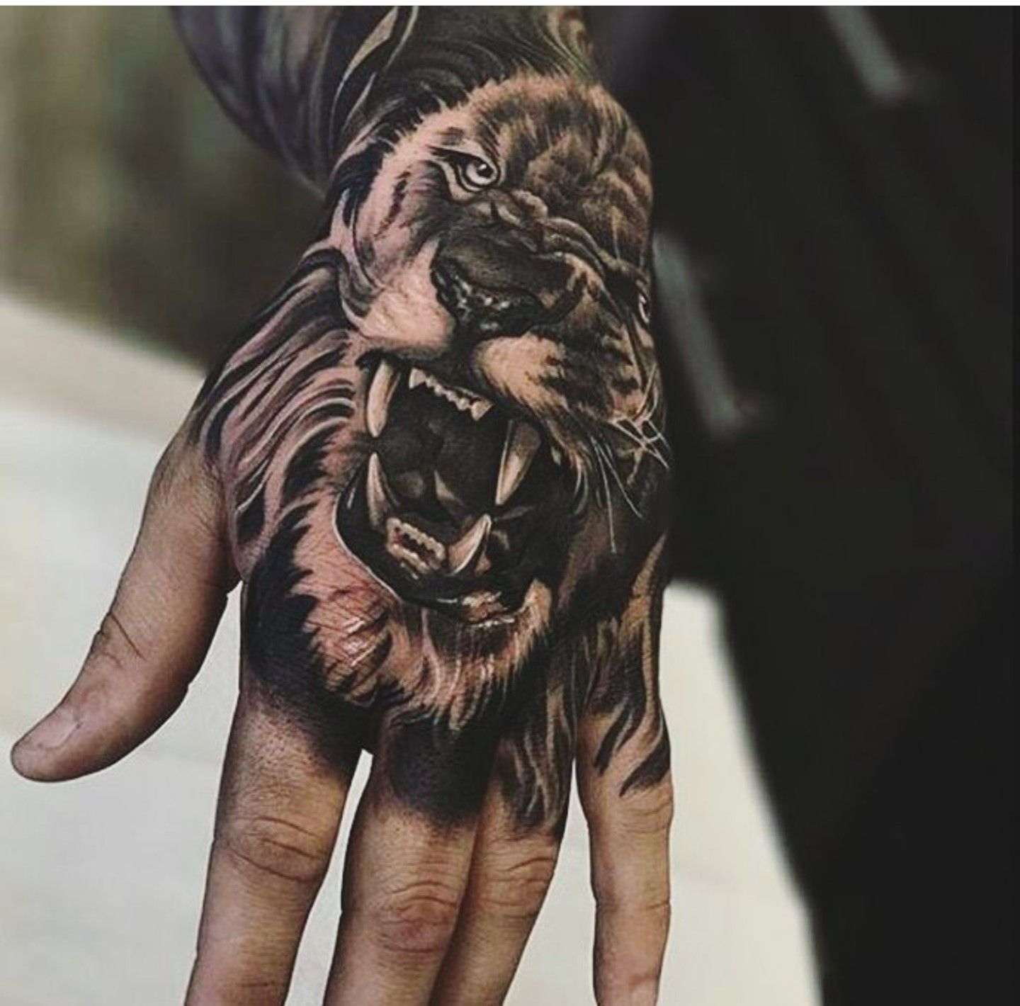 Hand Tattoo Lion Head Viraltattoo