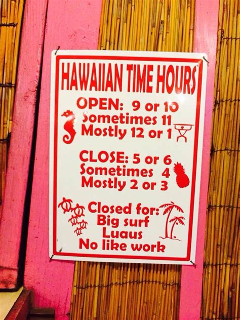 Hawaiian Time Hours Big Surf Surfing Hawaiian Islands