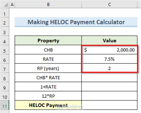 Heloc Payment Calculator Principal And Interest Excel Aleciadarcy