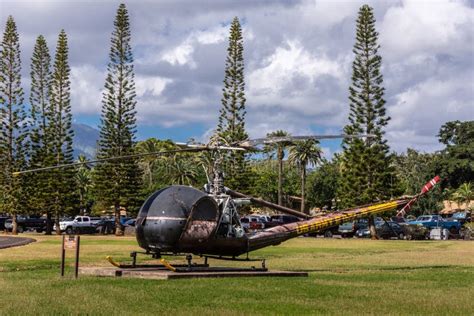 Hiller Helicopter Closeup At Wheeler Air Force Base Oahu Hawaii Usa