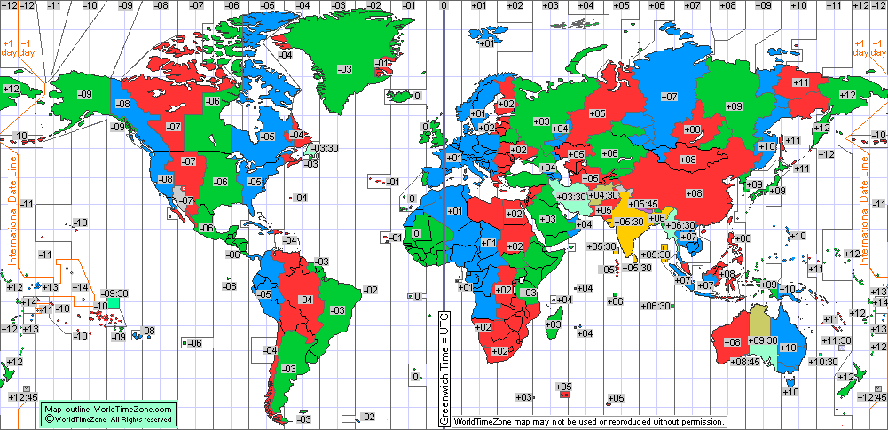 History Of The Standard Time Zone Charts Of The World And The