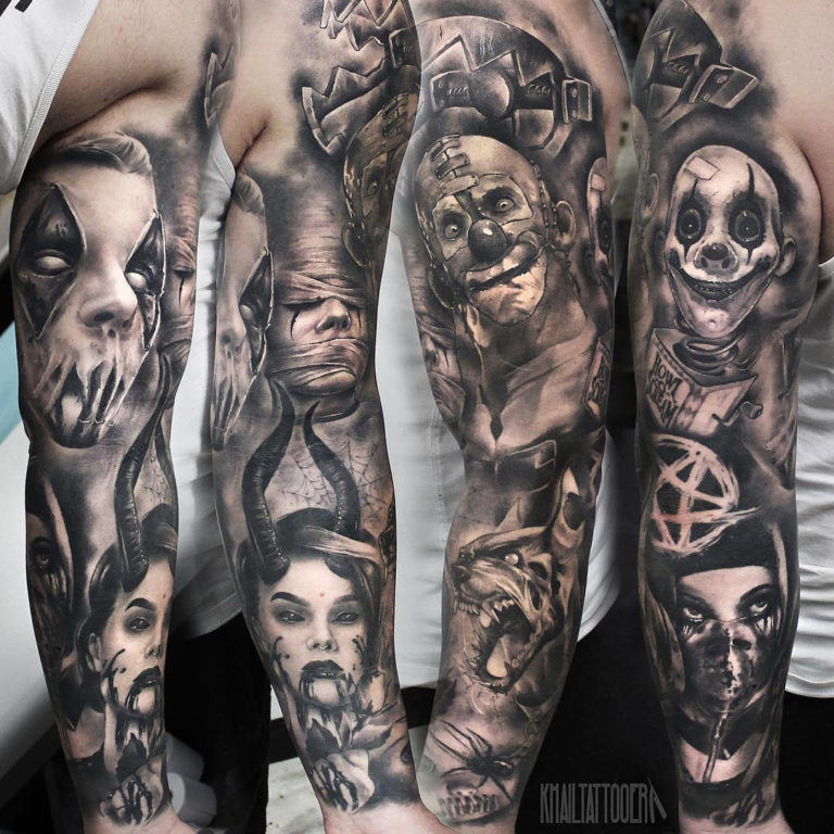 Horror Tattoo Sleeve