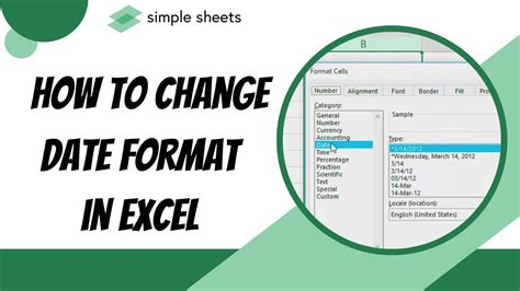 How To Change Date Format In Excel Excel Tips And Tricks