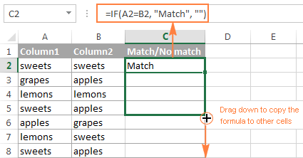 How To Compare Two Columns In Microsoft Excel For Matches And