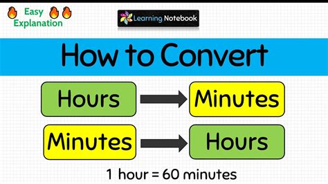 How To Convert Hours Into Minutes And Minutes Into Seconds Youtube