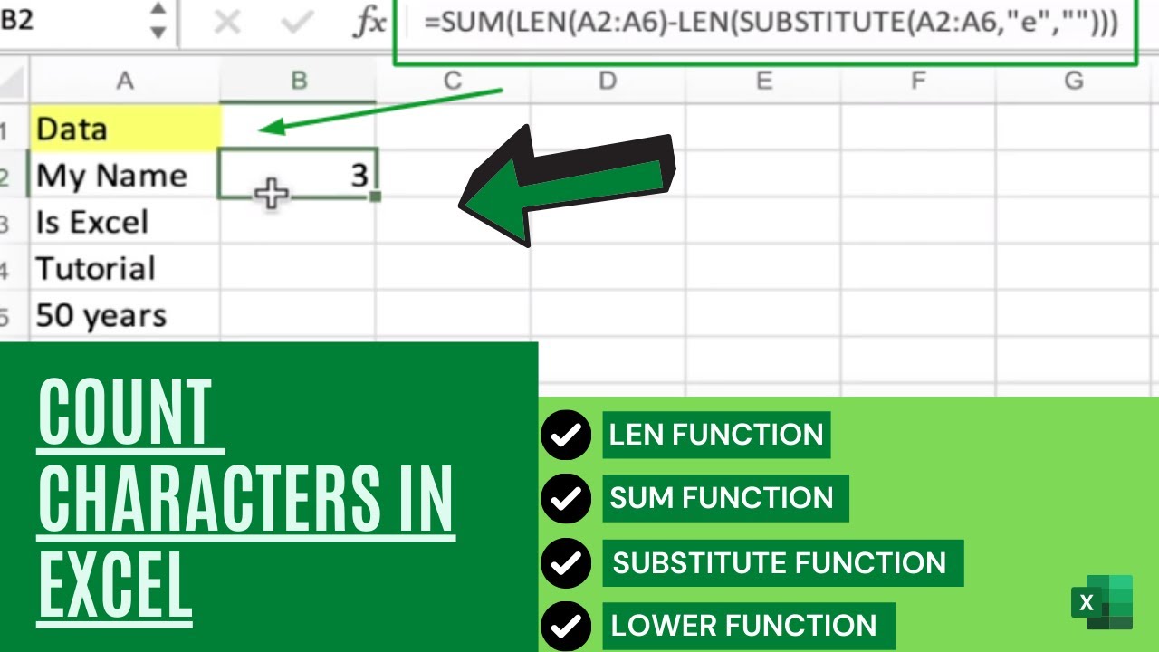 How To Count Characters In Excel