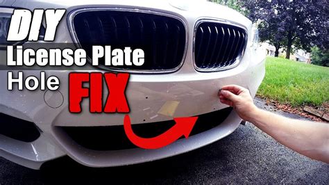 How To Cover Front Bumper License Plate Holes At David Fuchs Blog