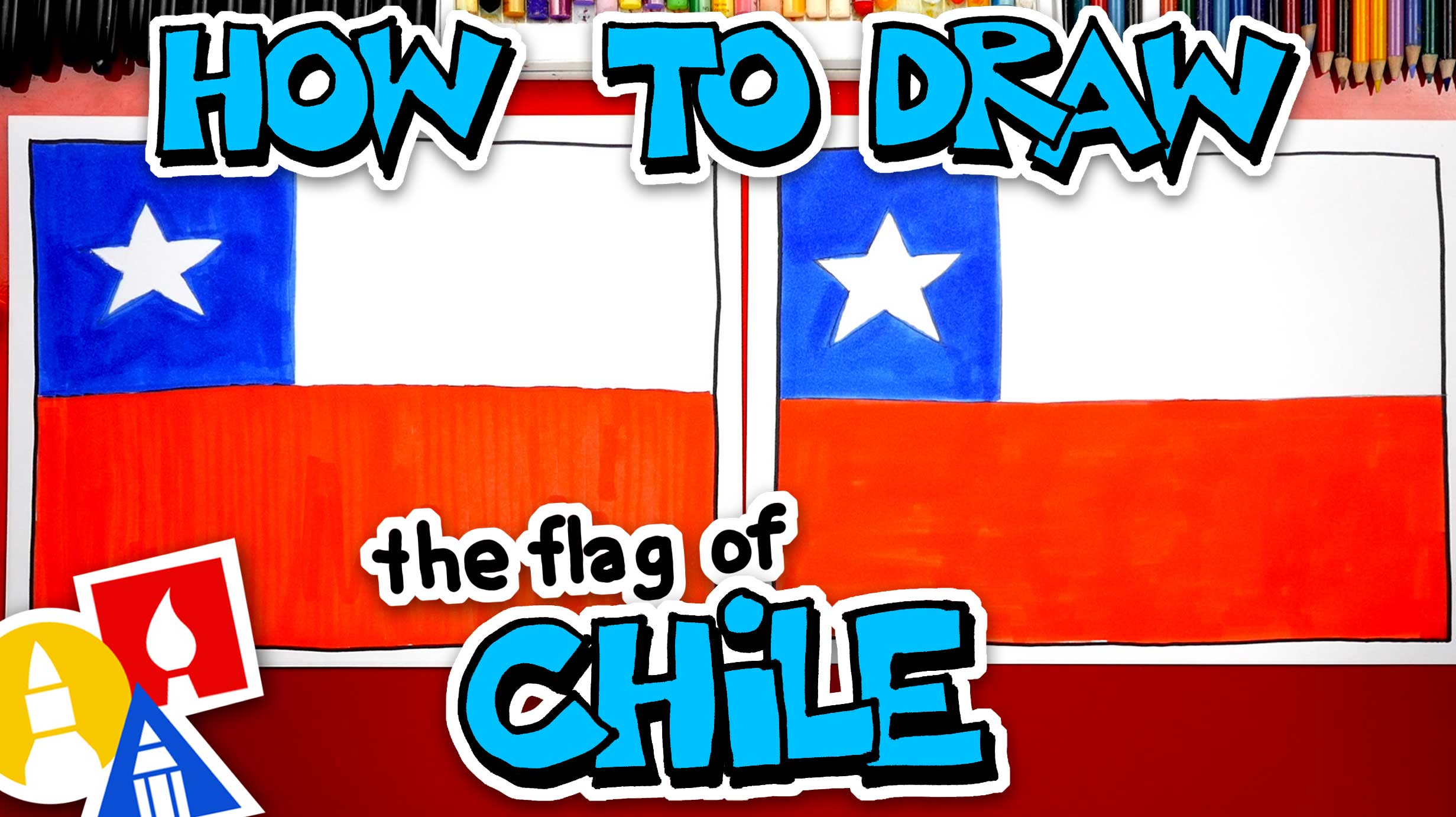 How To Draw The Flag Of Chile Art For Kids Hub Art For Kids Hub