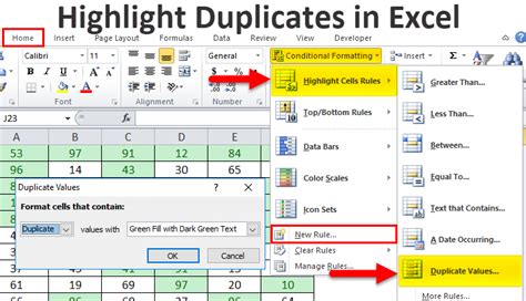 How To Find And Highlight Duplicates In Excel