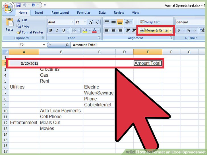 How To Format Excel Spreadsheet