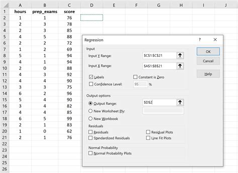 How To Perform A Linear Or Multiple Regression Excel 2013 Youtube