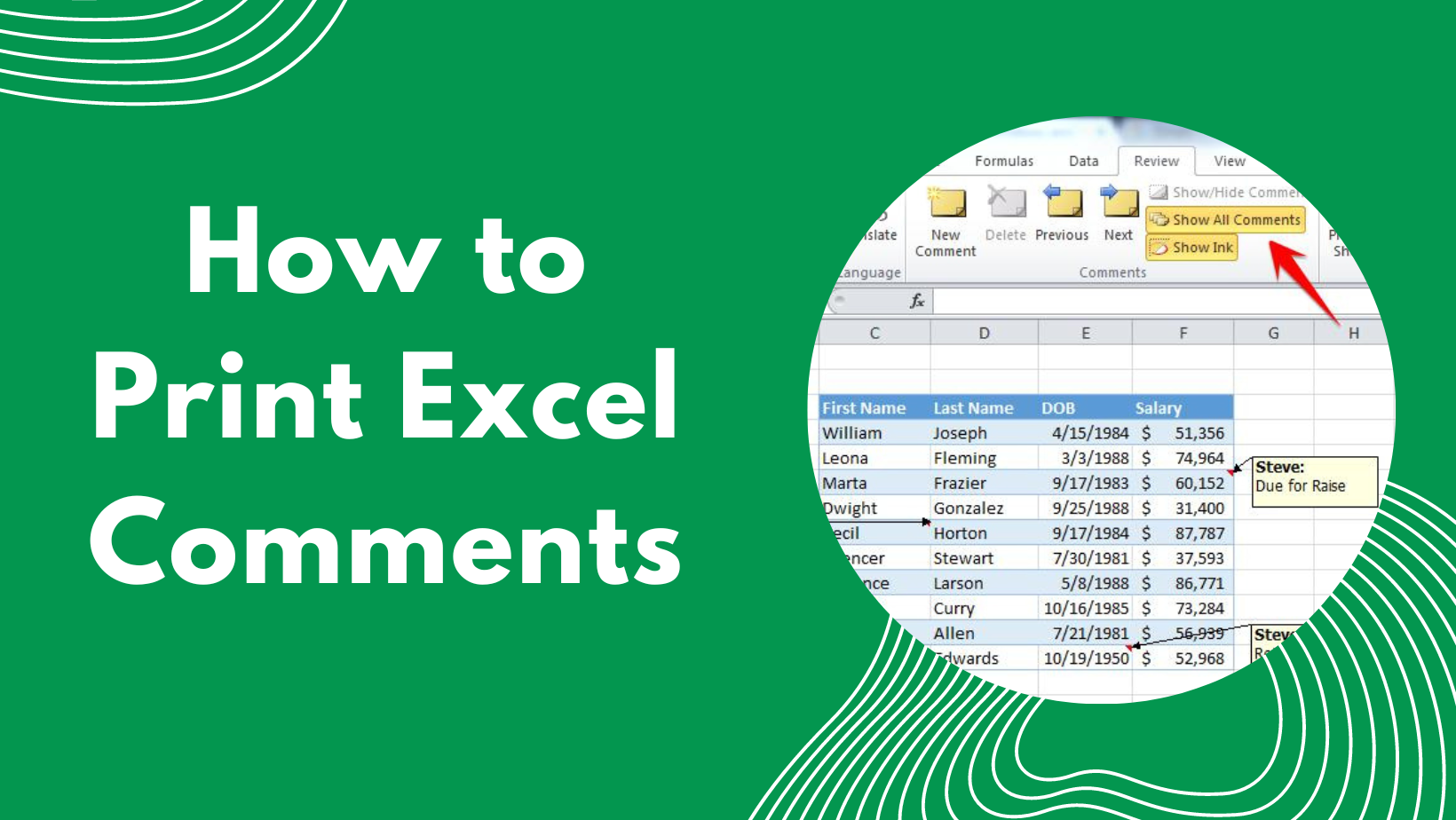 How To Print Excel Comments Earn Excel