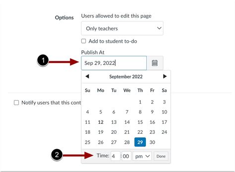 How To Schedule A Publish At Date On Pages Uc San Diego Extended