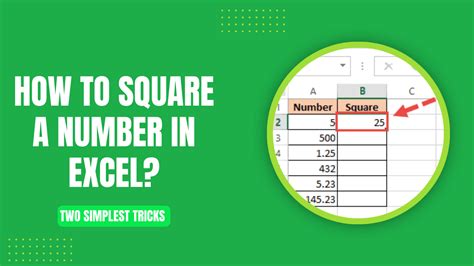 How To Square A Number In Excel Two Simplest Tricks Earn Excel