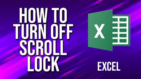 How To Turn Off Scroll Lock Excel Tutorial Youtube