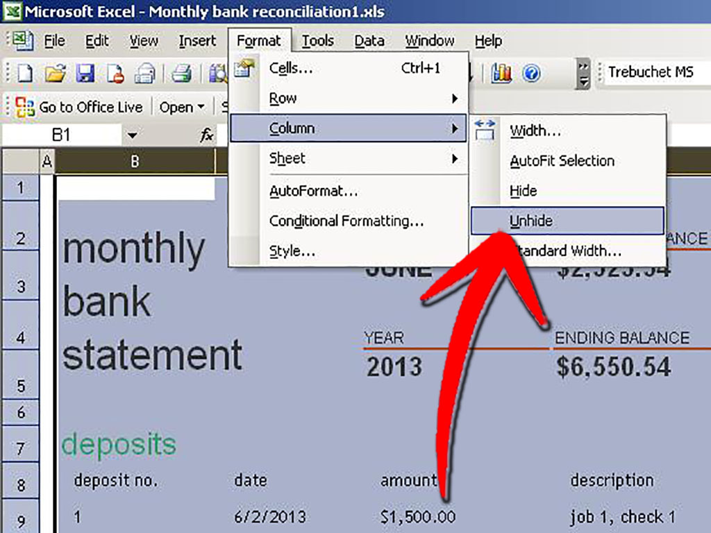 How To Unhide First Column In Excel Studentamela