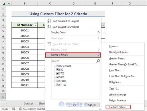 How To Use Custom Filter In Excel Custom Filter In Excel Filter