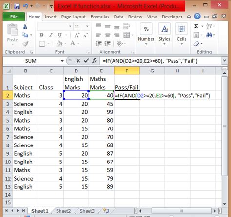 How To Use Excel If Statement Multiple Conditions Range