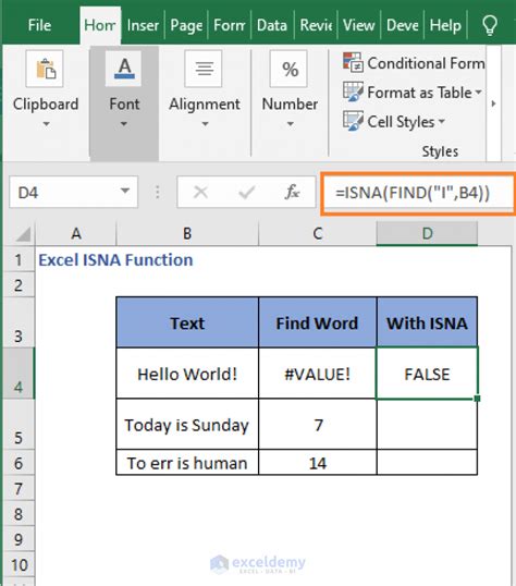 How To Use Isna Function In Excel 4 Examples Exceldemy