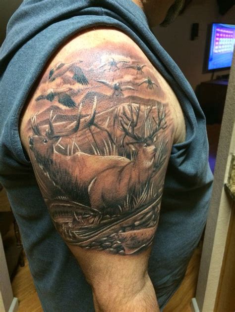 Hunting Tattoo Wildlife Tattoo Deer Tattoo Elk Tattoo Wildlife Tattoo Hunting Tattoos