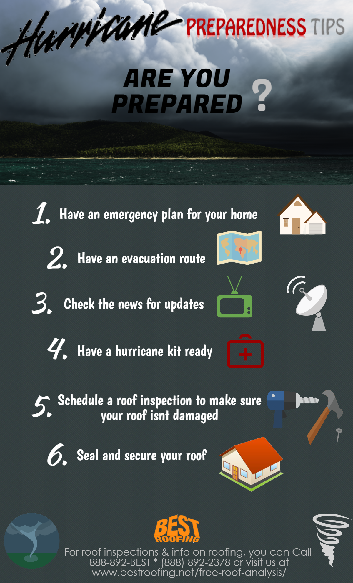 Hurricane Preparedness Tips Infographic