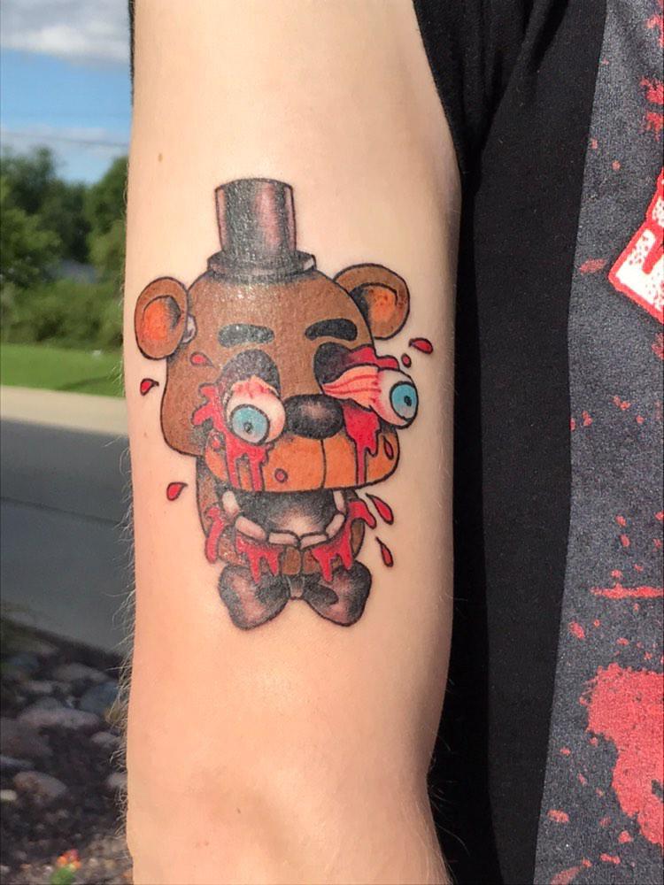 I Got A Freddy Tattoo On My Right Arm It Was Designed And Done By T A